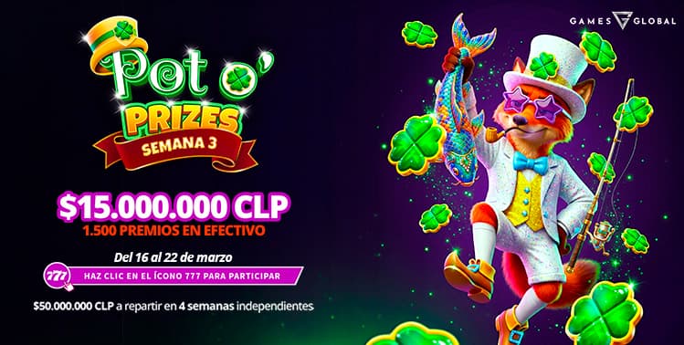 Torneo Pot o’ Prizes por Games Global semana 3