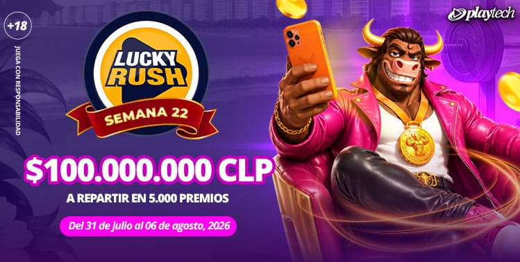 Promoción Lucky Rush por Playtech